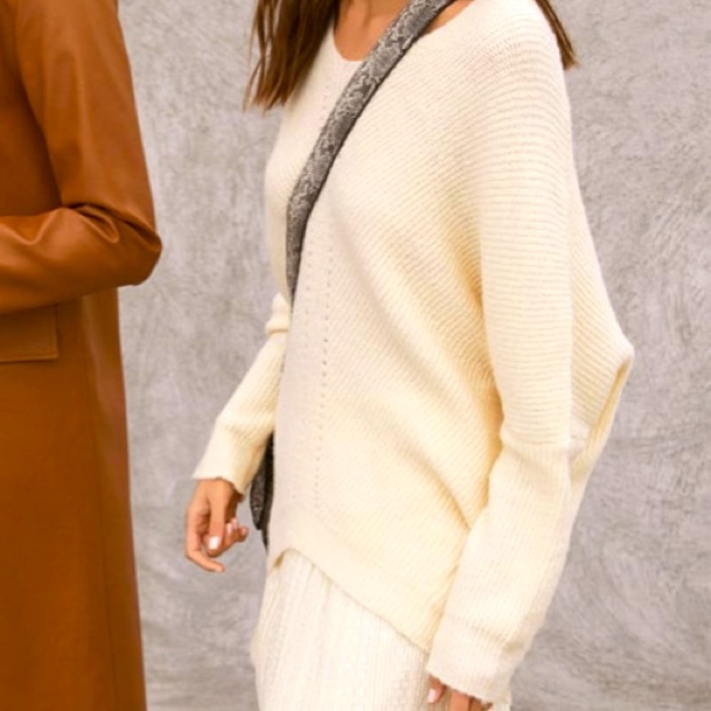 Lulus Cream Dolman Long Sleeve Sweater